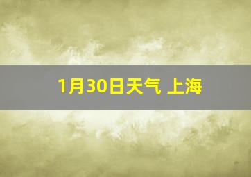 1月30日天气 上海